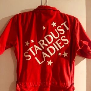 Sugar high love stoned red corduroy jumpsuit suit M stardust ladies cosmos